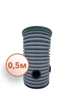 Дренажный колодец d460 h 500 с зеленой крышкой (отводы 160 мм) 1